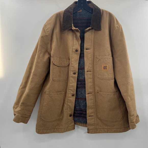 Wrangler Other - Vintage 70s Wrangler Big Ben Blanket Lined Canvas Barn Chore Coat Jacket Mens 44